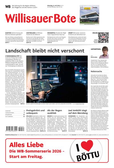 Willisauer Bote 2026-07-14